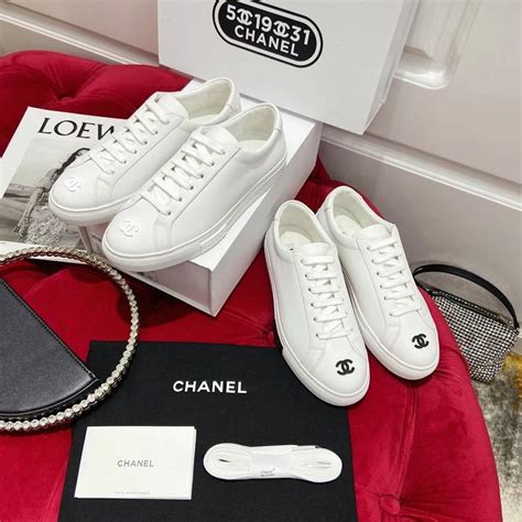 chanel new white sneakers|Chanel sneakers official.